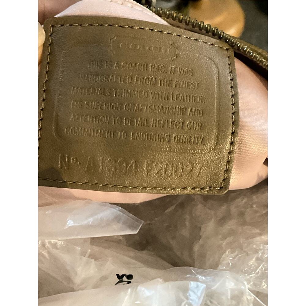 Coach Ashley Dotted Op Art Sateen Satchel Cream Patent Y2K F20027 coquette glam - Picture 15 of 15
